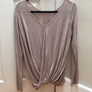Long sleeves tan top
